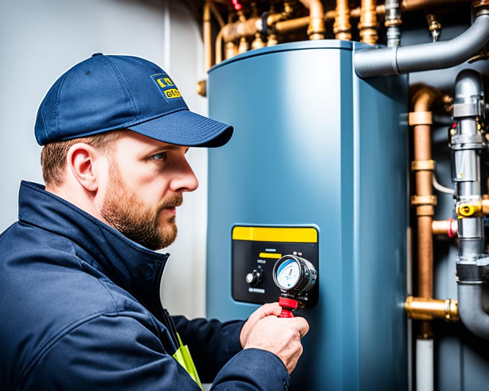 Gas Safe registered engineer performing boiler maintenance